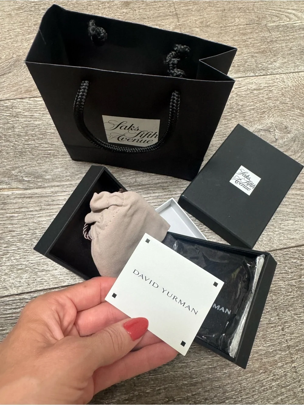 GIFTABLE David Yurman Braided Leather Bracelet with Silver-Tone Clasp - Navy NWT